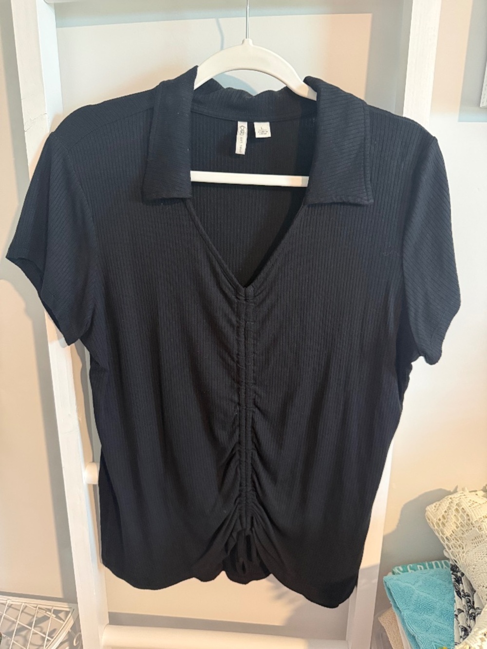 Cato Est. 1946 Black Color with Pull String Ribbed Top; Sz: Large